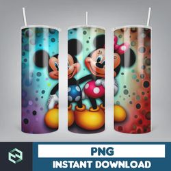 3d mickey mouse tumbler wrap, 20 oz 3d cartoon sublimation designs, kids cartoon tumbler wrap (4)