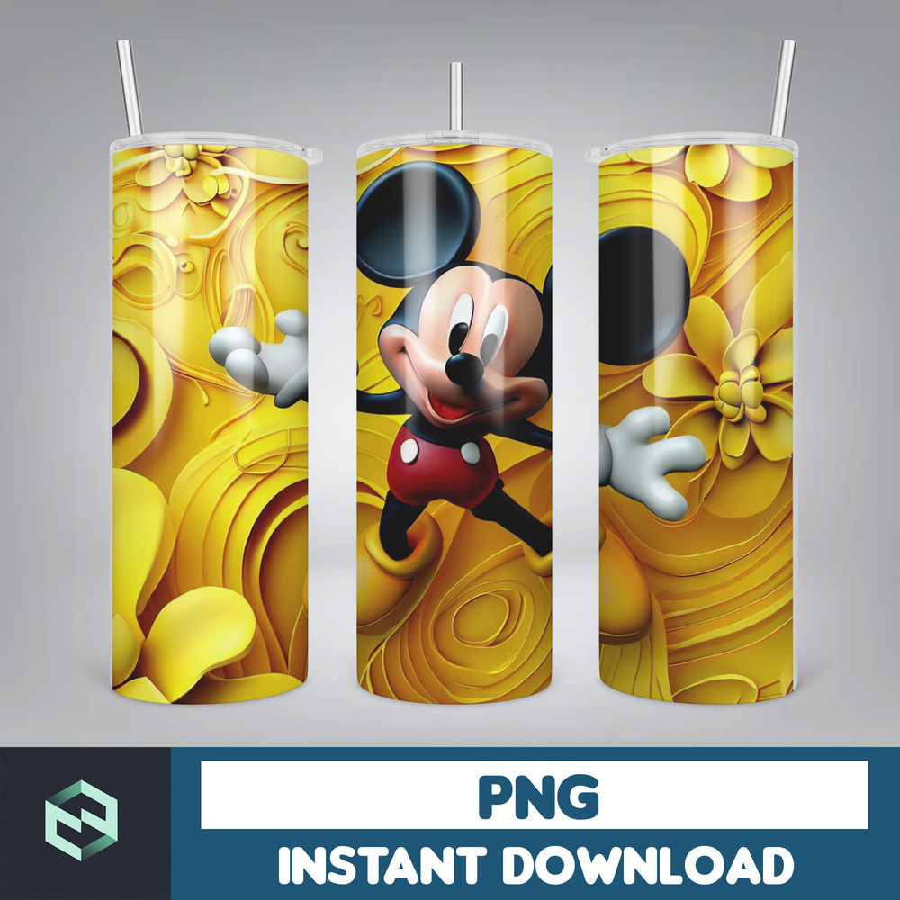 3D Mickey Mouse Tumbler Wrap, 20 OZ 3D Cartoon Sublimation Designs, Kids Cartoon Tumbler Wrap (8).jpg