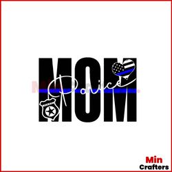 Retro Mom Police SVG American Flag SVG Cutting Digital File