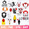 pennywise SVG , pennywise Character svg ,pennywise cartoon svg bundle, pennywise cutting files , pennywise layered files