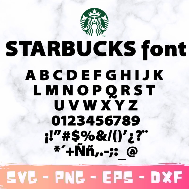 Starbucks Font svg, Starbucks Font bundle svg, Png, Dxf, Cutting File, Svg Files for Cricut, Silhouette.