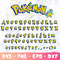 Pokemon Font SVG, Pokemon Font Alphabet, Pokemon Font Canva, Pokemon Font PNG For Cricut, Pokemon Letters