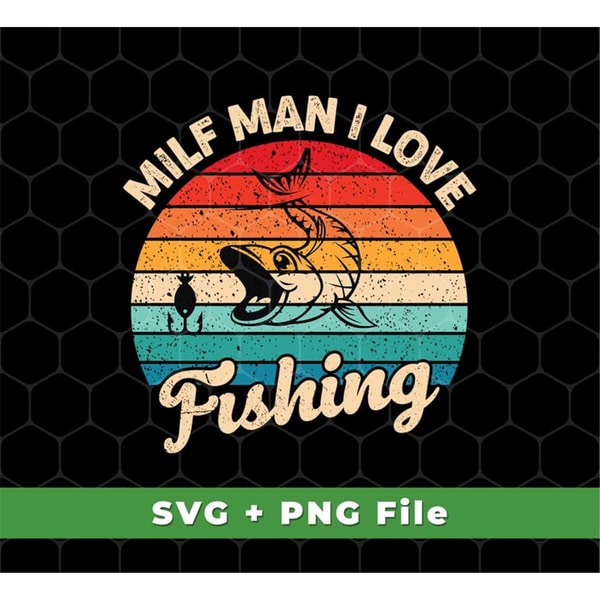 3S MOTORLINE 'Milf Man I Love Fishing' Decal Sticker – 2 White 4" Funny Car Vinyl Stickers