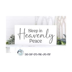 Sleep In Heavenly Peace SVG for Cricut, Farmhouse Christmas Song Lyrics Quote PNG, Baby Jesus Vinyl Decal Cut File for S