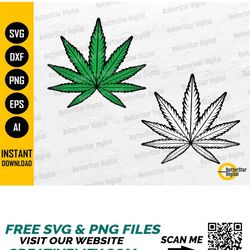 Cannabis Leaf SVG | Marijuana Leaves SVG | 420 Pot Weed Dope Hemp Ganja Hash | Cutting Files Printable Clipart Vector Di
