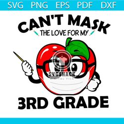 3rd grade back to school svg, back to school svg, apple mask svg