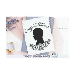 Congratulations Baby with Flowers SVG, New Baby Svg, Congratulations New Baby Card SVG, Floral Baby, Baby with Flowers S