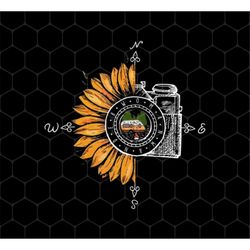 Camping Photography Png, Camera Sunflower Png, Love Sunflower Png, Photographer Png, Love Camping Png, PNG For Shirts, P
