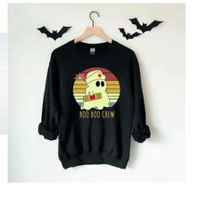 boo boo crew funny nurse halloween shirt, spooky nursing shirt, boo boo crew shirt, ghost nurse shirt, halloween nurse t
