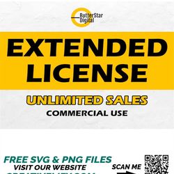 EXTENDED LICENSE | UNLIMITED Usage | Commercial And Personal Use | No Credits Needed | One Time Payment | ButterStarDigi