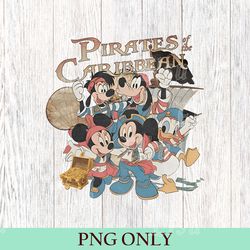 pirates of the caribbean vintage png, mickey and friends png, disney pirates, mickey caribbean, disneyland family png