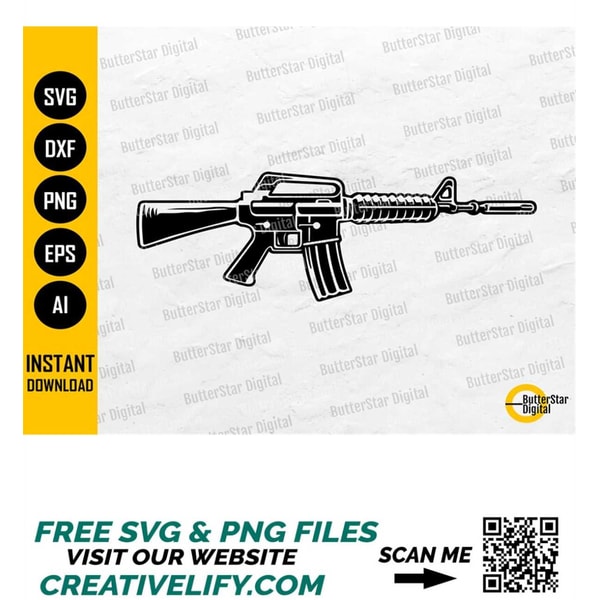 Machine Gun SVG | Assault Rifle SVG | Weapon SVG | Artillery - Inspire ...