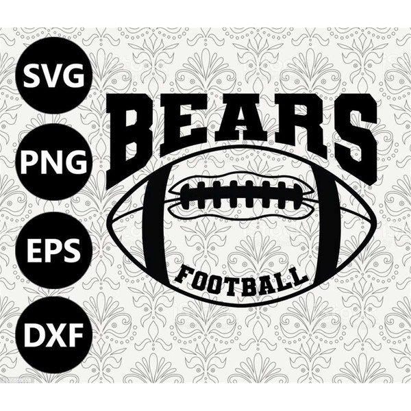 Bears Football Team Silhouette Clipart vector svg file for c - Inspire ...