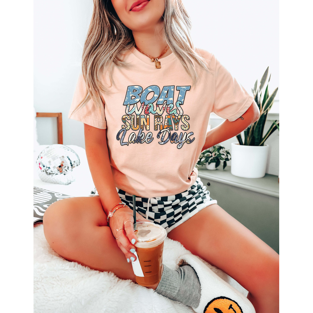 Boat Waves Sun Rays Lake Days Shirt, Lake Life Shirt, Boat Shirt,Cute Boat Shirt, Cute Lake Days T Shirt for Mom, Summer Life Shirt, Lake - 2.jpg