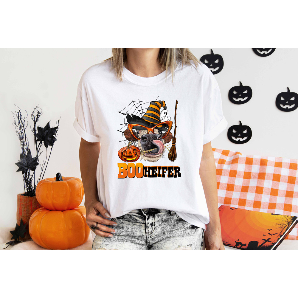 Boo Ghost Cow Halloween Sweatshirt, Moo I Mean Boo Sweatshirt, Funny Cow Sweatshirt, Funny Halloween Gifts, Halloween Shirt, Halloween sweat - 3.jpg