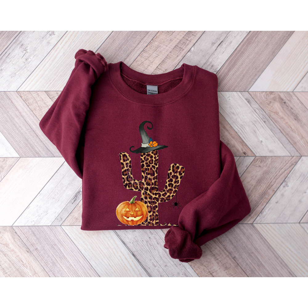 Cactus Halloween Sweatshirt, Halloween Sweatshirt, Halloween Shirt, Ghost Sweatshirt, Cute Spooky Shirt, Cowboy Ghost Shirt, Halloween Gift - 4.jpg