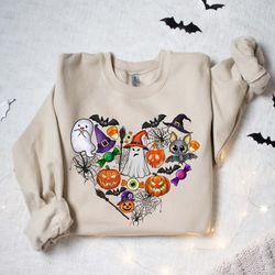 doodles halloween sweatshirt, halloween sweatshirt, cute halloween theme hoodie, happy halloween sweatshirt,happy hallow