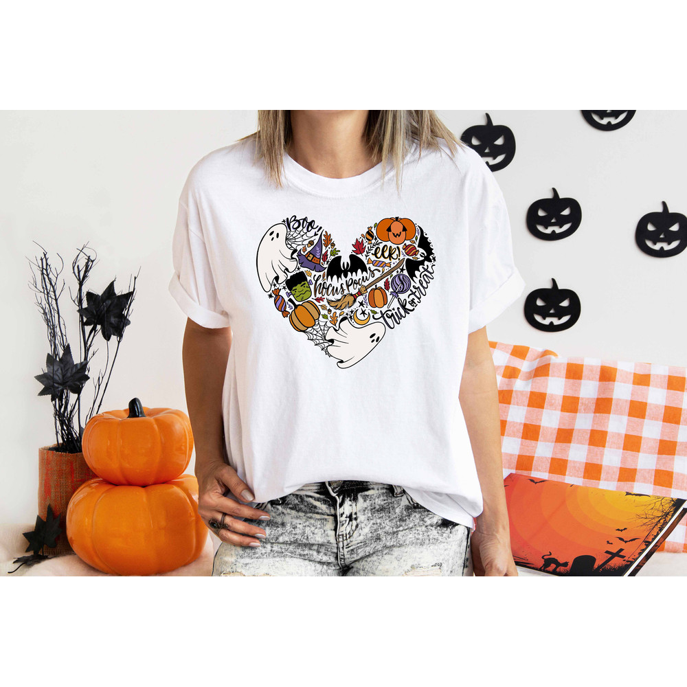 Doodles Halloween Sweatshirt, Halloween Sweatshirt, Cute Halloween Theme Hoodie, Happy Halloween Sweatshirt,Happy Halloween Heart Sweatshirt - 4.jpg