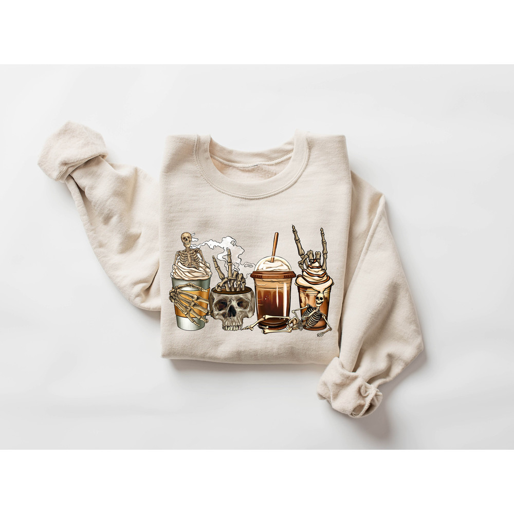 Halloween Horror Coffee Sweatshirt, Horror Movie Coffee Halloween Hoodie, Halloween Sweatshirt, Spooky Season Sweater,Happy Halloween Hoodie - 2.jpg