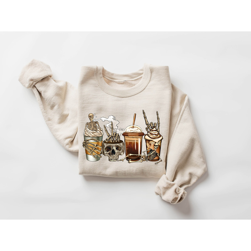 Halloween Horror Coffee Sweatshirt, Horror Movie Coffee Halloween Hoodie, Halloween Sweatshirt, Spooky Season Sweater,Happy Halloween Hoodie - 2.jpg