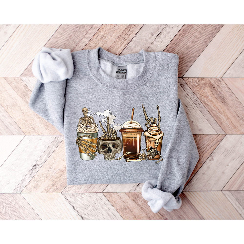 Halloween Horror Coffee Sweatshirt, Horror Movie Coffee Halloween Hoodie, Halloween Sweatshirt, Spooky Season Sweater,Happy Halloween Hoodie - 4.jpg