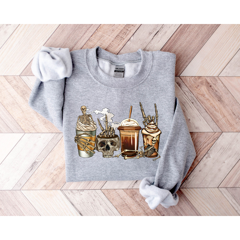 Halloween Horror Coffee Sweatshirt, Horror Movie Coffee Halloween Hoodie, Halloween Sweatshirt, Spooky Season Sweater,Happy Halloween Hoodie - 4.jpg