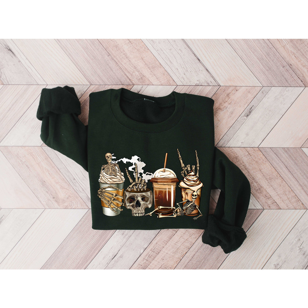 Halloween Horror Coffee Sweatshirt, Horror Movie Coffee Halloween Hoodie, Halloween Sweatshirt, Spooky Season Sweater,Happy Halloween Hoodie - 5.jpg