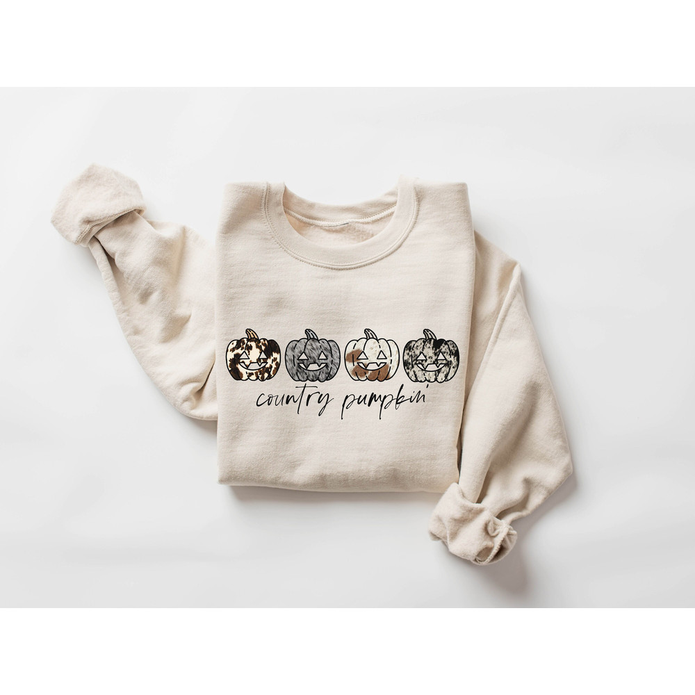 Halloween Pumpkin Sweatshirt, Country Pumpkin Hoodie, Halloween Sweatshirt, Halloween Hoodie,Country Pumpkin Western Fall Sweatshirt - 1.jpg