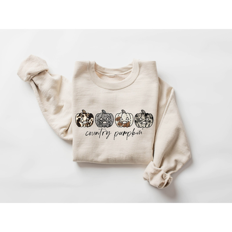 Halloween Pumpkin Sweatshirt, Country Pumpkin Hoodie, Halloween Sweatshirt, Halloween Hoodie,Country Pumpkin Western Fall Sweatshirt - 1.jpg