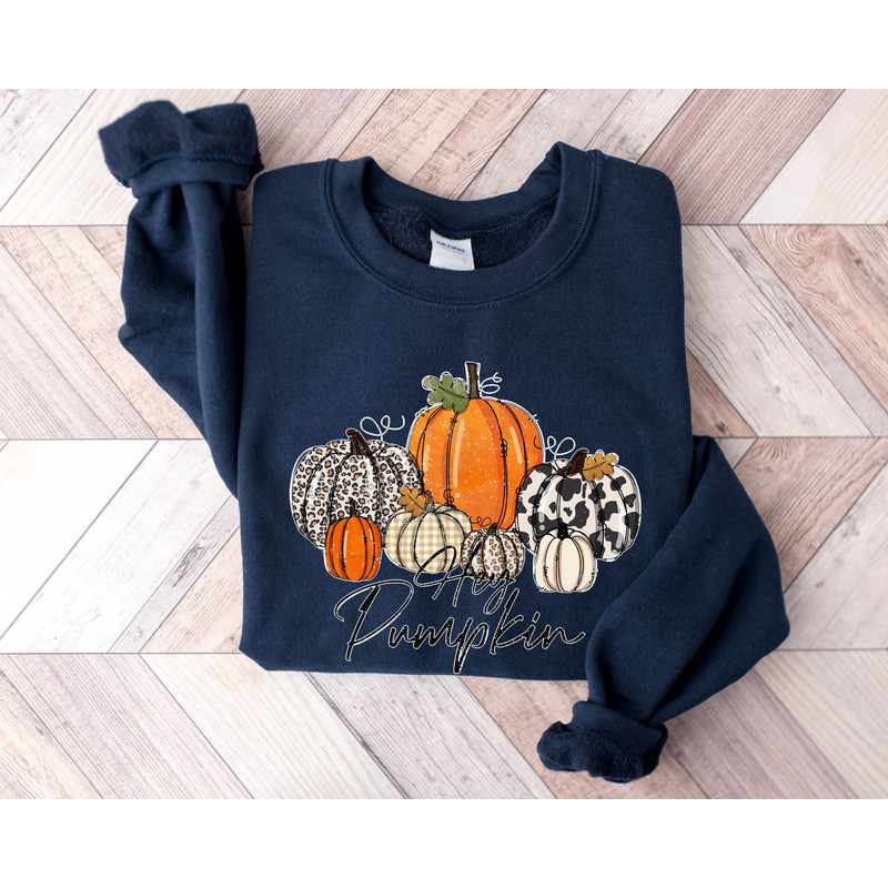 Hey Pumpkin, Hello Pumpkin, Fall Shirt, Pumpkin Shirt, Fall Women, Fall Tshirts, Retro Shirt, Thanksgiving Shirts, Leopard Pumpkin - 2.jpg