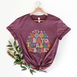 it is a good day to read shirt, retro read shirt, librarian shirt, gift for reading lover, librarian gift, reading teach