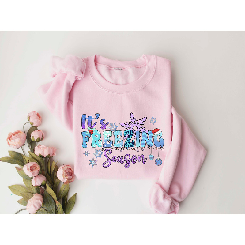It's Freezing Season Sweatshirt, Matching Family Christmas Shirts, Christmas Winter Outfit, Winter Holiday Sweatshirt - 2.jpg