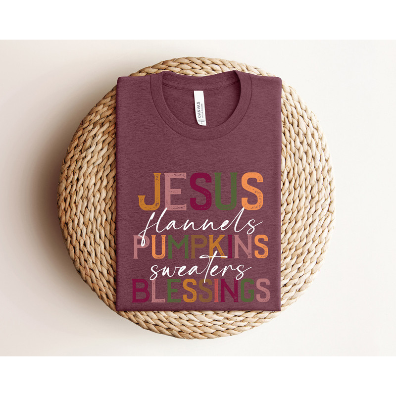 Jesus Flannels Pumpkins Sweaters Shirt, Autumn, Faith, Jesus, Fall Season T-Shirt, Fall Tees, Autumn Shirt, Womens Fall Shirts, Gift For Her - 2.jpg