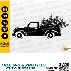 Marijuana Truck SVG | Cannabis Pickup | Weed Farm Sign | Happy 420 | Cricut & Silhouette | Clipart Vector Digital Downlo