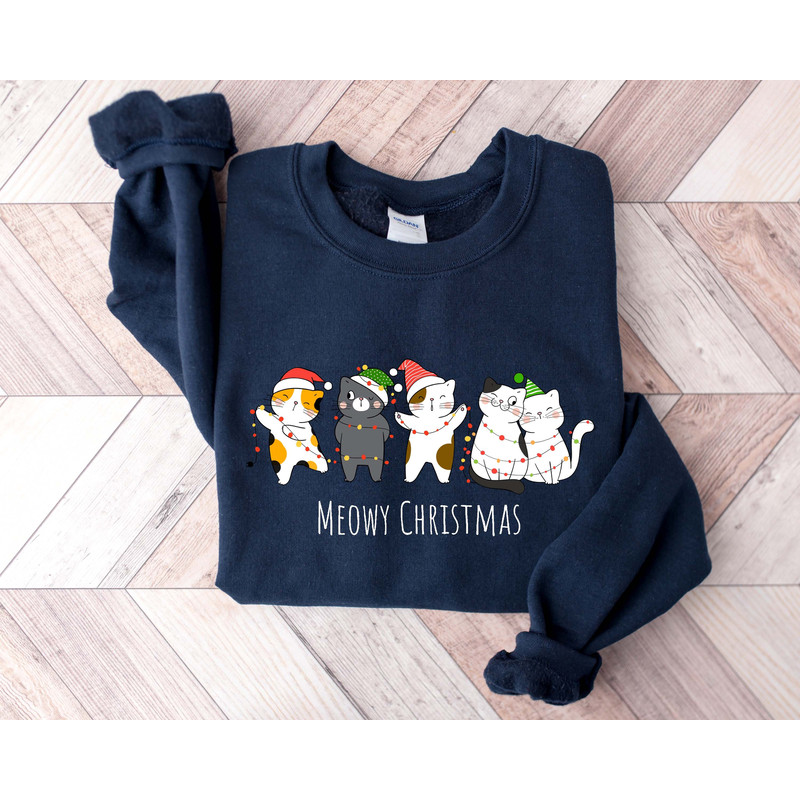 Meowy Christmas Sweatshirt,Happy Cat Year Shirt,Funny Christmas Cat Shirt,Cat Christmas Sweatshirt,Cats Sweatshirt,Cat Lover Christmas Shirt - 3.jpg