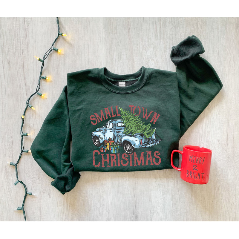 Small Town Christmas Sweatshirt, Christmas Sweatshirt, Country Christmas Shirt, Christmas Sweater, Holiday Gifts,Farmer Christmas Sweatshirt - 4.jpg