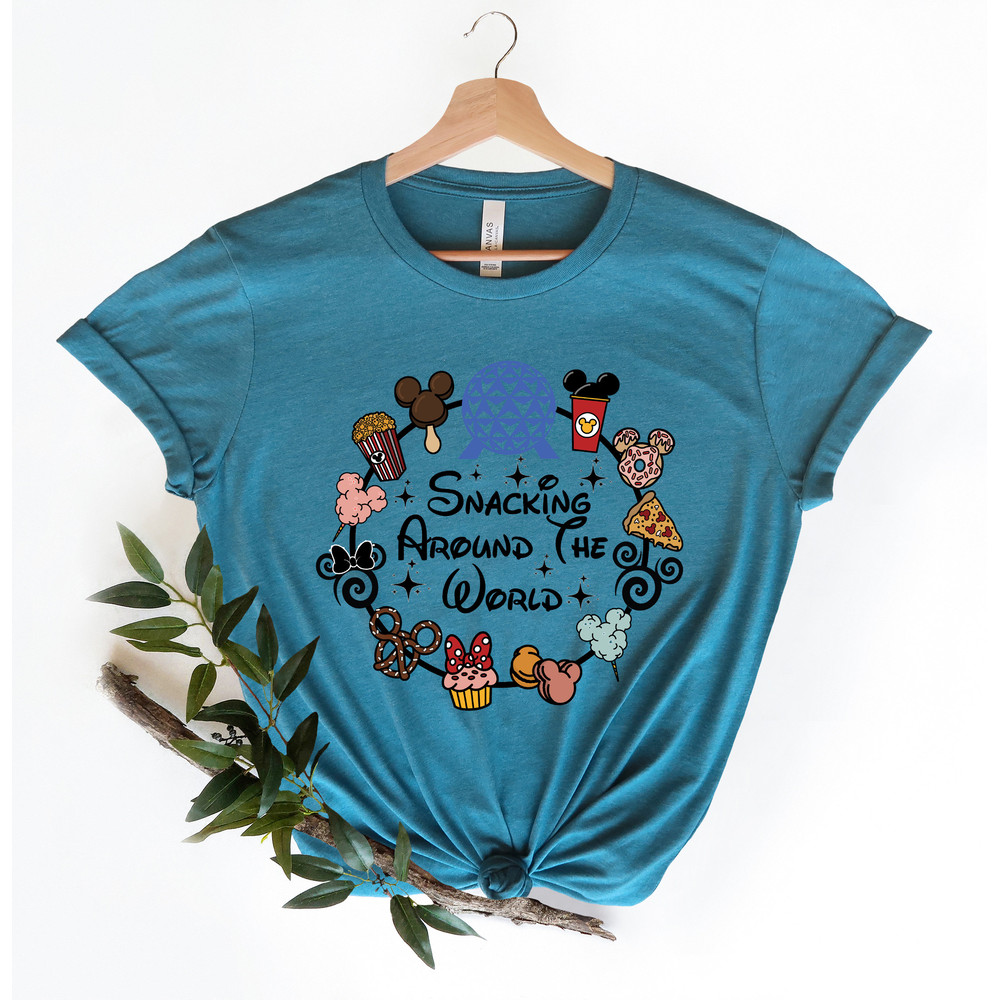 Snacking Around the World T-Shirt, Disney Snacks Shirt, World Traveler Shirt, Disney Snacking Shirt, Epcot Disney Shirt, Food and Wine Fest - 2.jpg