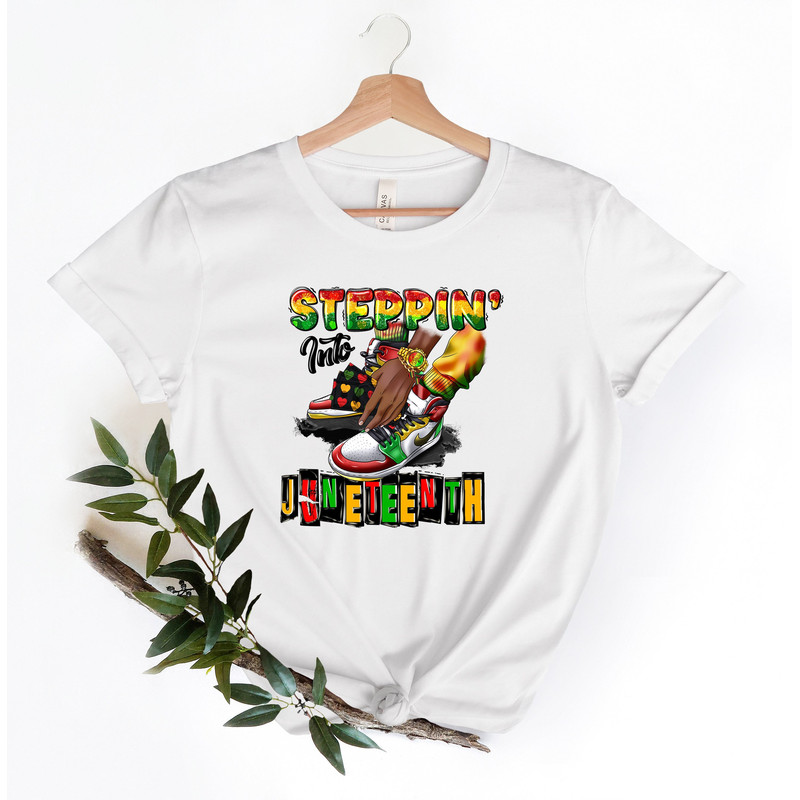 Steppin into Juneteenth male Shirt,Juneteenth shirt women,Black Culture,Black History,Black Lives Matter,Melanin Shirt,Emancipation Day Tee - 1.jpg