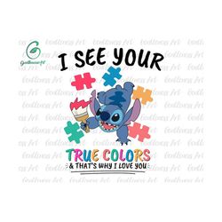 i see your true colors and that's why i love you svg, autism awareness month, autism proud svg, be kind svg, puzzle piec