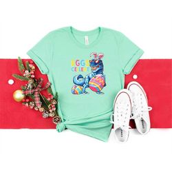 eggs cellent t rex easter shirt, custom dinosaur lover shirt, kids easter egg hunt shirt, easter basket shirt