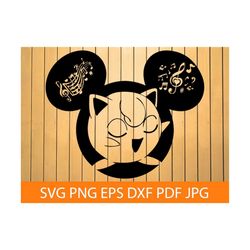 jigglypuff svg png dxf, pokemon svg, ears svg, jigglypuff clipart, jigglypuff cut file for silhouette, files for cricut,