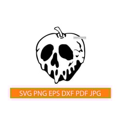 poison apple svg png dxf, poisoned apple svg, cute halloween svg, snow white svg, apple skull svg,candy skull svg,cricut