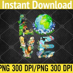 love world earth day 2022 planet environmental animal png digital download