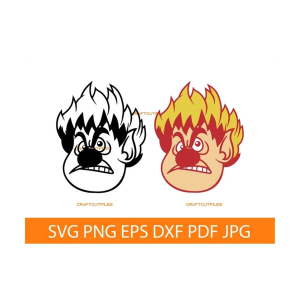 Heat Miser Face SVG PNG DXF, Heat Miser Svg, Miser Brothers - Inspire ...