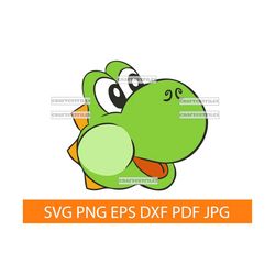 yoshi face svg png dxf, yoshi svg