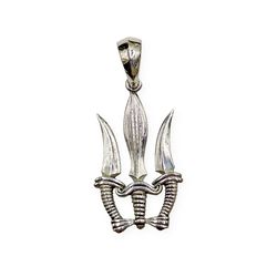 pendant sign trident trezub ukraine sabers, code 413060ym, completely sterling silver 925