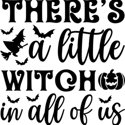 there's a little witch in all of us png, halloween png, hocus pocus png, happy halloween png, pumpkins png, ghost png