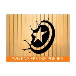 captain america svg png dxf, captain america shield cracked wall svg, avengers svg, clipart, files for cricut,cut file f