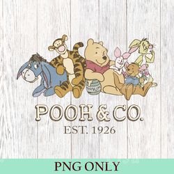 retro disney pooh and co est 1928 png, winnie the pooh png, pooh and co png, disneyland trip 2023 png, disney pooh png