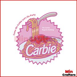 Carbie I Love Carbs Bread Pasta Funny Meme SVG Digital File
